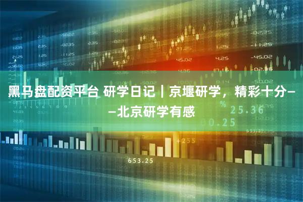 黑马盘配资平台 研学日记|京堰研学,精彩十分——北京研学有感